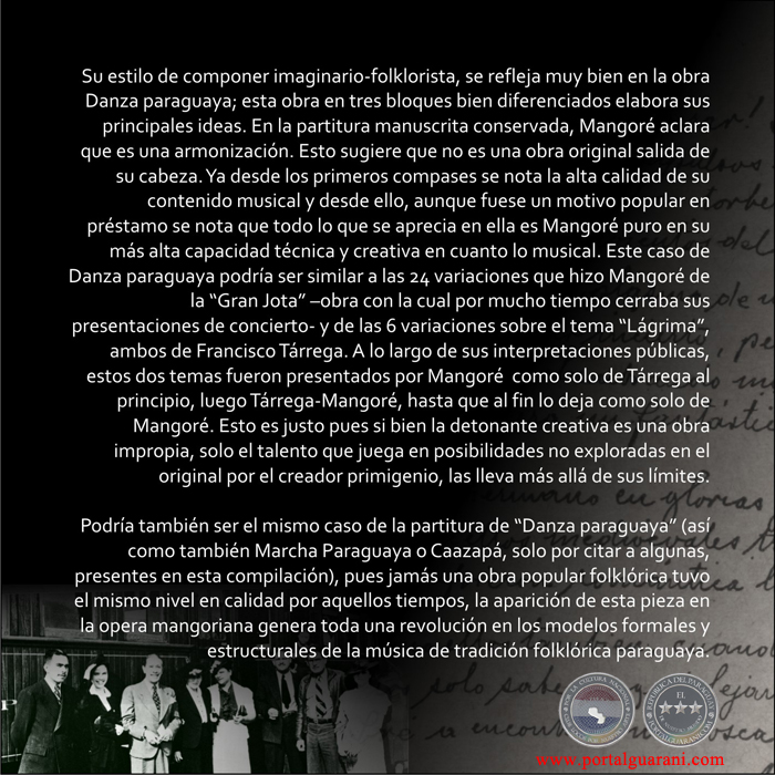 MANGORÉ INTERPRETA A MANGORÉ - POR EL LIC. VÍCTOR M. OXLEY YNSFRÁN